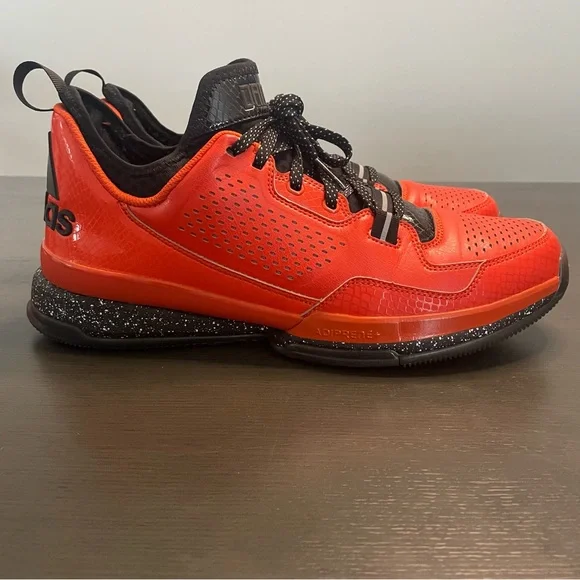 Adidas Damian Lillard Custom Orange Black Men's Basketball Shoe Size 12 - Picture 9 of 14